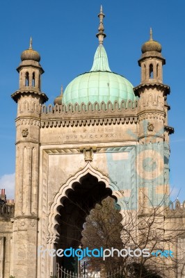 View Of The Royal Pavilion In Brighton Stock Photo