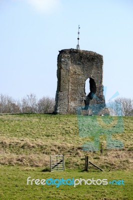 View Of The Ruins Of Knepp Castle Stock Photo