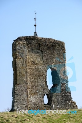 View Of The Ruins Of Knepp Castle Stock Photo