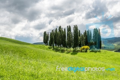 View Of The Scenic Tuscan Countryside Stock Photo