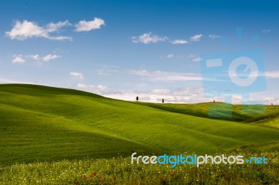 View Of The Scenic Tuscan Countryside Stock Photo