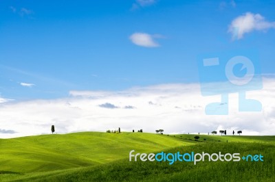 View Of The Scenic Tuscan Countryside Stock Photo