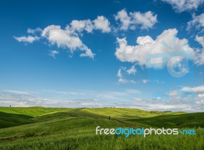 View Of The Scenic Tuscan Countryside Stock Photo