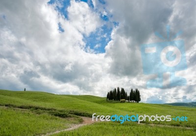 View Of The Scenic Tuscan Countryside Stock Photo