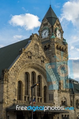 View Of The Station In Metz Lorraine Moselle France Stock Photo