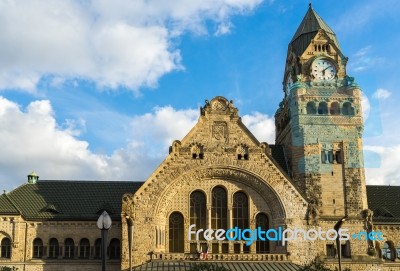 View Of The Station In Metz Lorraine Moselle France Stock Photo