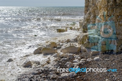 View Of The Sussex Coastline From Hope Gap Stock Photo