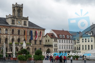 View Of The Town Hall In Weimar Stock Photo