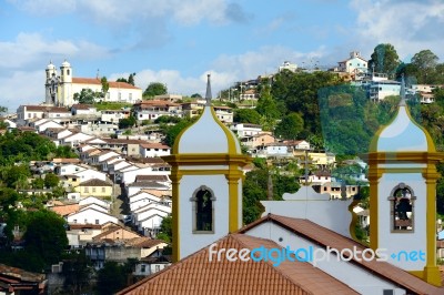 View Of The Unesco World Heritage City Of Ouro Preto In Minas Ge… Stock Photo