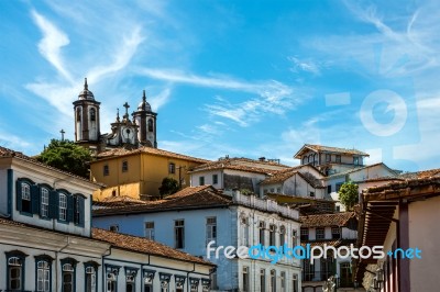 View Of The Unesco World Heritage City Of Ouro Preto In Minas Ge… Stock Photo