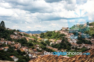 View Of The Unesco World Heritage City Of Ouro Preto In Minas Ge… Stock Photo