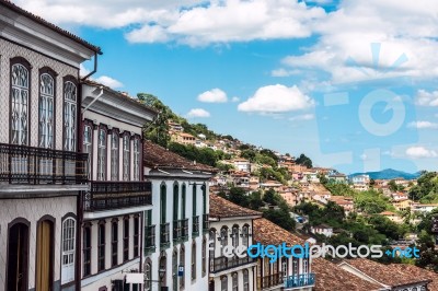 View Of The Unesco World Heritage City Of Ouro Preto In Minas Ge… Stock Photo