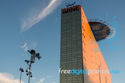 View Of The Wind Building In Milan Italy Stock Photo