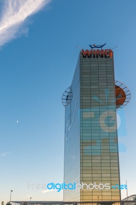 View Of The Wind Building In Milan Italy Stock Photo