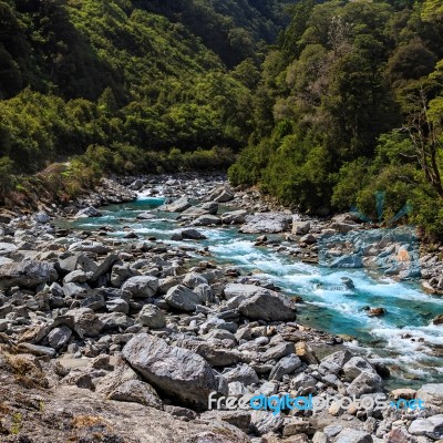 View Of Thunder Creek Stock Photo