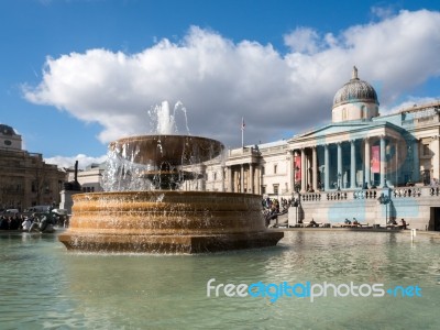 View Of Trafalgar Square Stock Photo