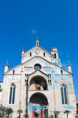 View Of Verona Cathedral Stock Photo