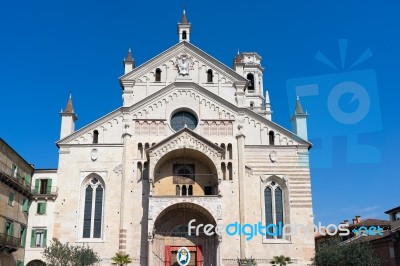 View Of Verona Cathedral Stock Photo