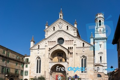 View Of Verona Cathedral Stock Photo