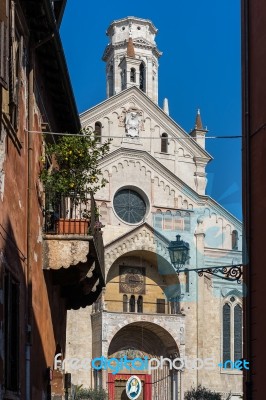 View Of Verona Cathedral Stock Photo