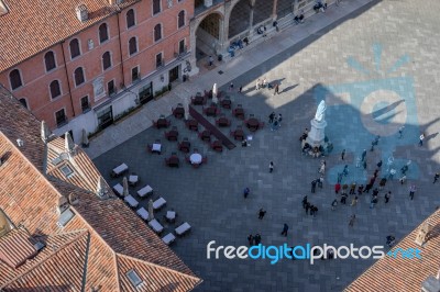 View Of Verona From The Lamberti Tower Stock Photo