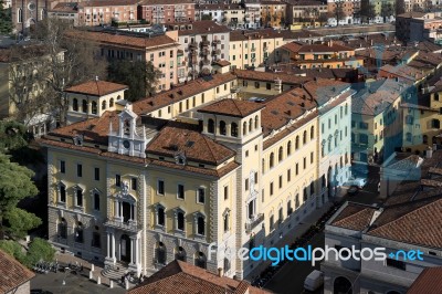 View Of Verona From The Lamberti Tower Stock Photo