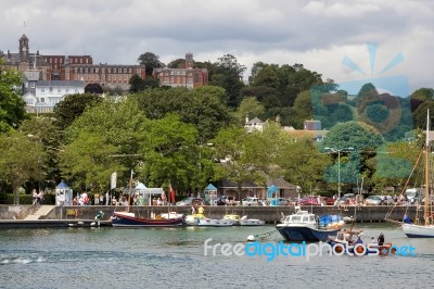 View Over The River Dart Towards The Royal Naval College Stock Photo