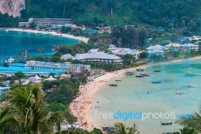 View Point Bay Koh Phi Phi Don In Andaman Sea, Phi Phi Islands K… Stock Photo