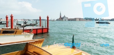 View To Isola Di San Giorgio Maggiore Venice Stock Photo