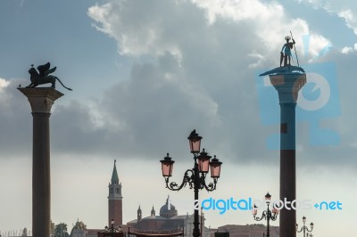 View Towards Isola Di San Giorgio Maggiore Venice Stock Photo