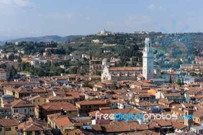 Viewof The Verona Skyline Stock Photo