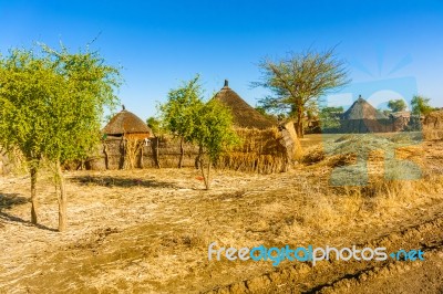 Village In Sudan Stock Photo