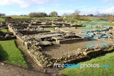 Vindolanda Roman Excavation Stock Photo