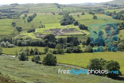 Vindolanda Roman Excavation Stock Photo