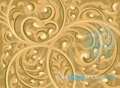 Vine Art Pattern Background Stock Image