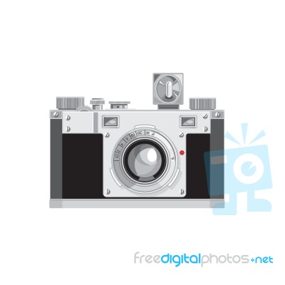 Vintage 35mm Film Camera Retro Style Stock Image