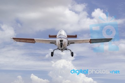 Vintage Aircraft Flying Stock Photo