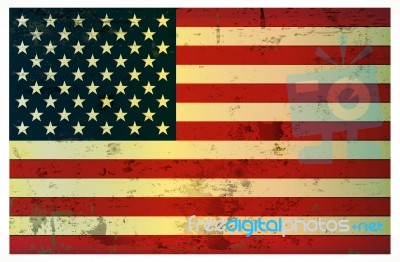 Vintage American Flag Stock Image