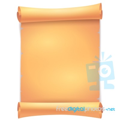 Vintage Blank Scroll Stock Image