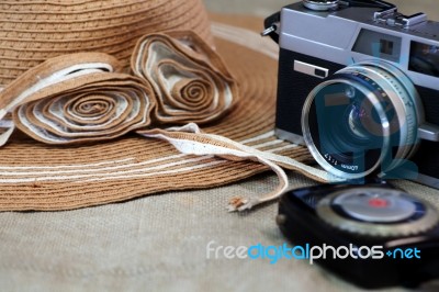 Vintage Camera Still Life Stock Photo