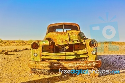 Vintage Cars In Namibia Stock Photo