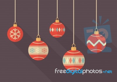 Vintage Christmas Balls Stock Image