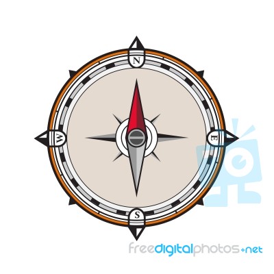 Vintage Compass Icon Stock Image