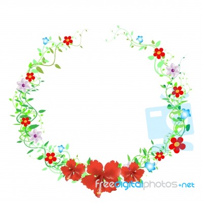 Vintage Floral Frame -  Illustration Stock Image