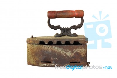 Vintage Iron Isolated Stock Photo