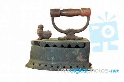 Vintage Iron Isolated Stock Photo