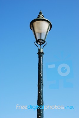 Vintage Lamp Post (blue Sky Background) Stock Photo