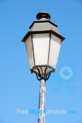 Vintage Lamp Post (blue Sky Background) Stock Photo