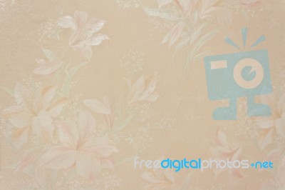 Vintage Pearl Pink Floral , Wallpaper Stock Photo