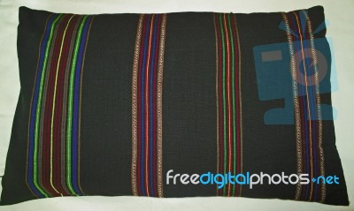 Vintage Pillowcase Handwoven Stock Photo